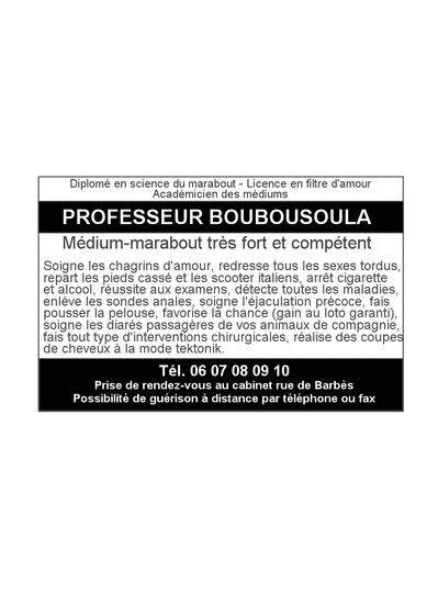 Publicite marabout